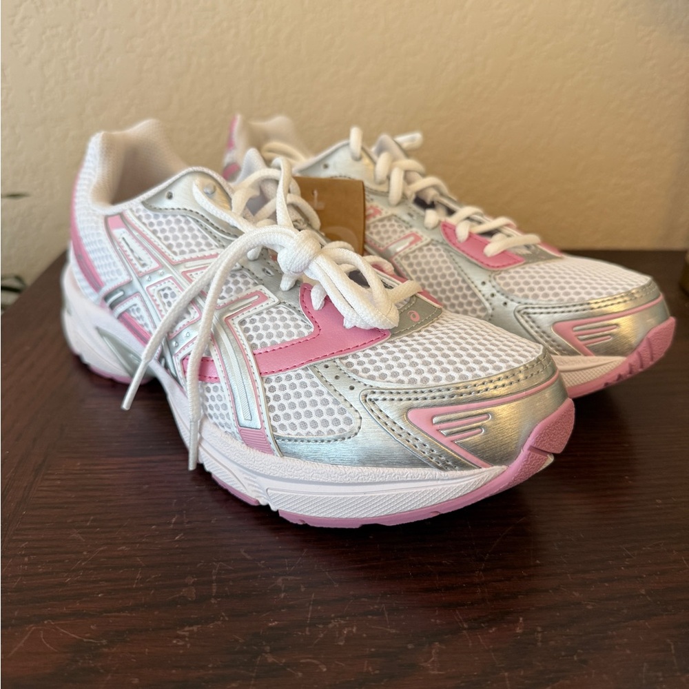 ASICS Women's Gel-1130 White Silver Pink Athletic Shoes - Picture 5 of 8